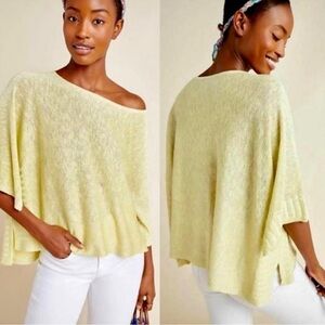 Anthropologie Alicia Shimmer Pullover in Chartreuse